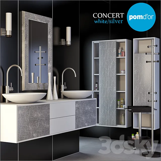 Pom’Dor-Concert (White_silver) 3D Model Pom’Dor-Concert (White_silver) 3D Model