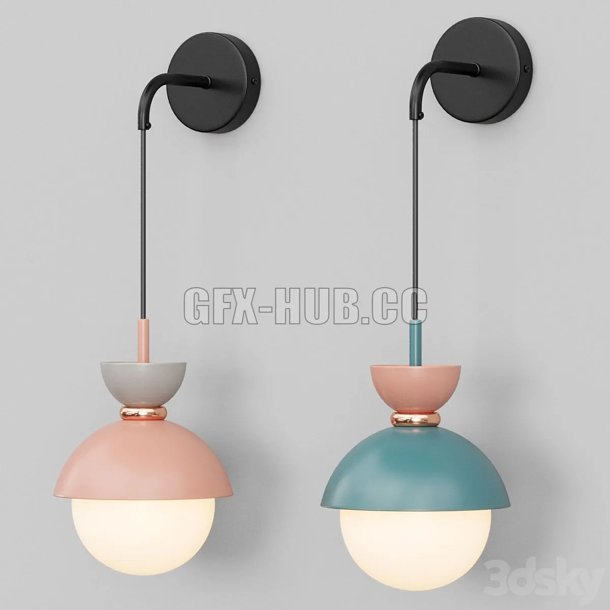 POMPON WALL Lampatron 3D Model POMPON WALL Lampatron 3D Model