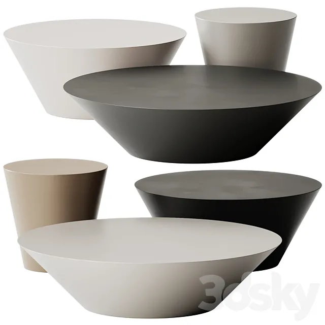 POND Round coffee tables by ACERBIS 3D Model POND Round coffee tables by ACERBIS 3D Model