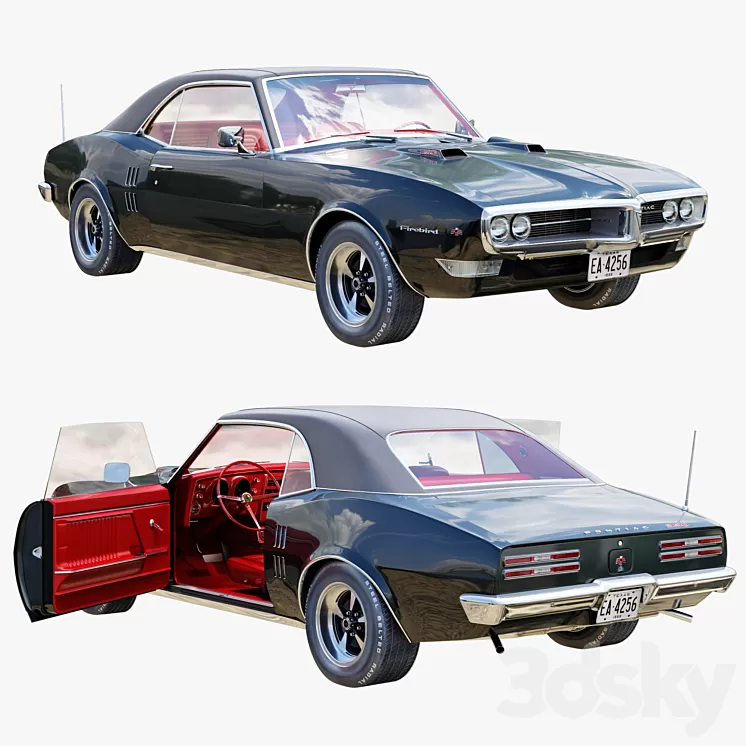 Pontiac firebird 1968 3D Model