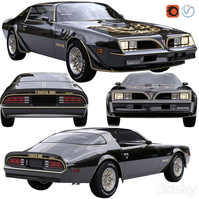 Pontiac Firebird Trans Am 1977 3D Model