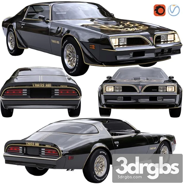 Pontiac Firebird Trans Am 1977 3D Model Download - 3DSKY Decor Helper