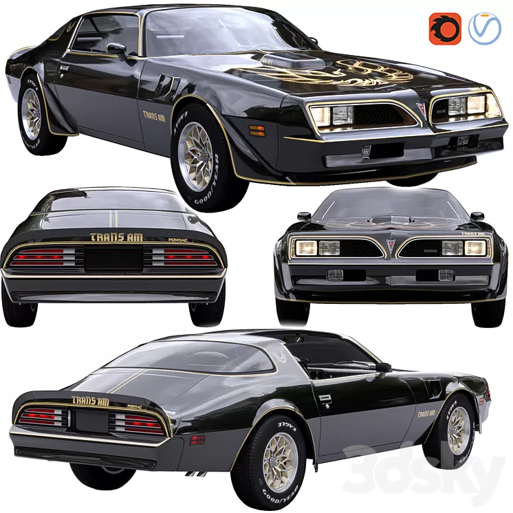Pontiac Firebird Trans Am 1977 3D Model