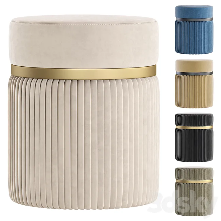 Poof BERNIE by Cazarina Interiors\/Пуф БЕРНИ 3D Model Free Download