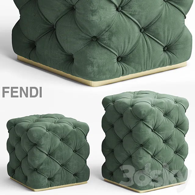 Poof fendi Kubus Ottoman 3DModel Poof fendi Kubus Ottoman 3DModel