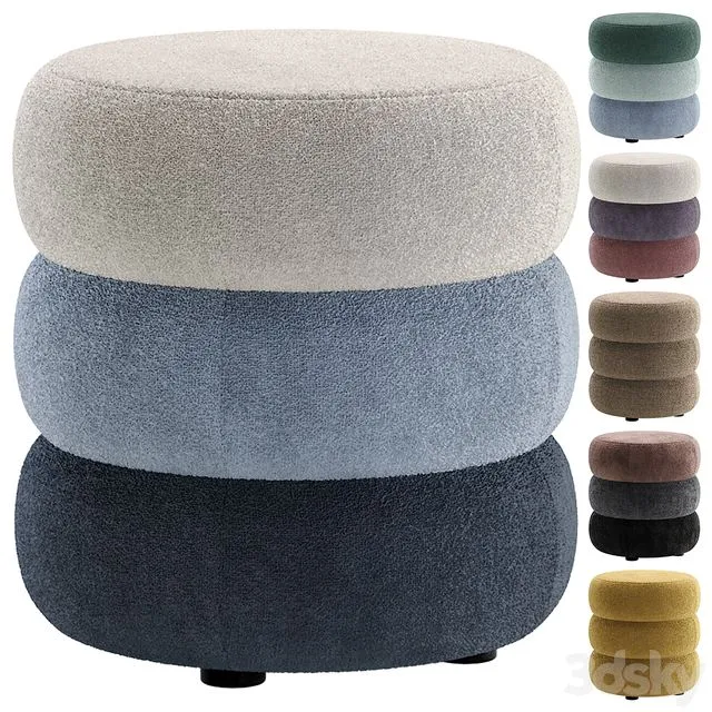 Poof Mel Bucle by Divan.ru 3D Model Poof Mel Bucle by Divan.ru 3D Model