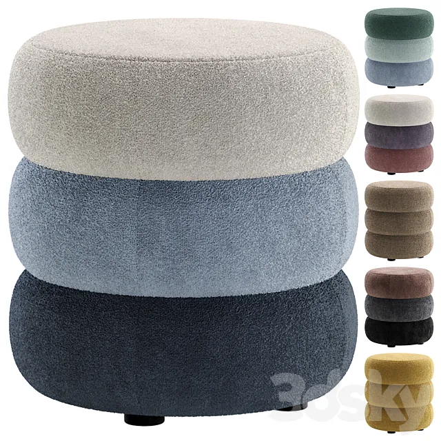 Poof Mel Bucle by Divan.ru_Пуф Мэл Букле диван.ру 3D Model Poof Mel Bucle by Divan.ru_Пуф Мэл Букле диван.ру 3D Model