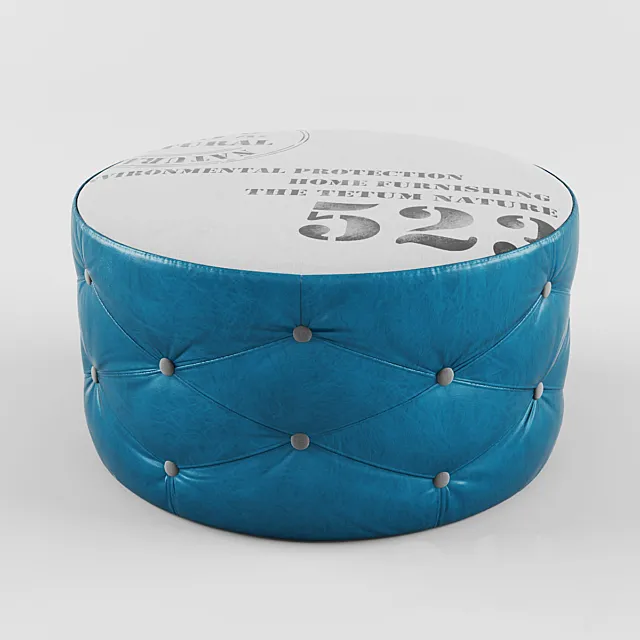 Poof | Natural Turquoise 3D Model Poof | Natural Turquoise 3D Model