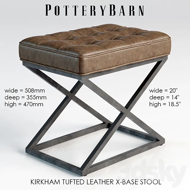 Poof Pottery Barn 3D Model