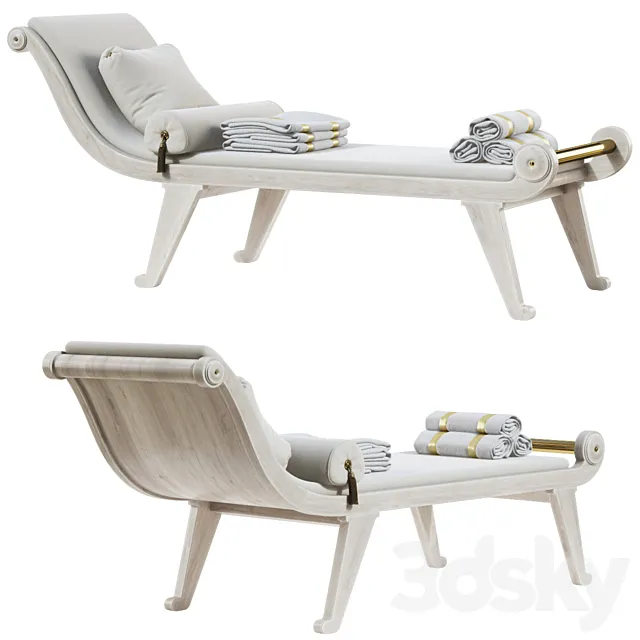 Pool chaise lounge 3D Model Pool chaise lounge 3D Model