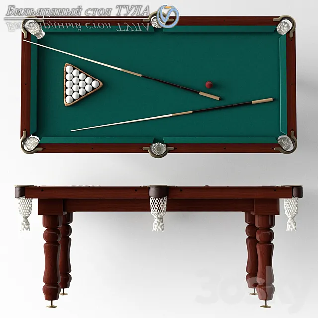 Pool table 7futov 3D Model