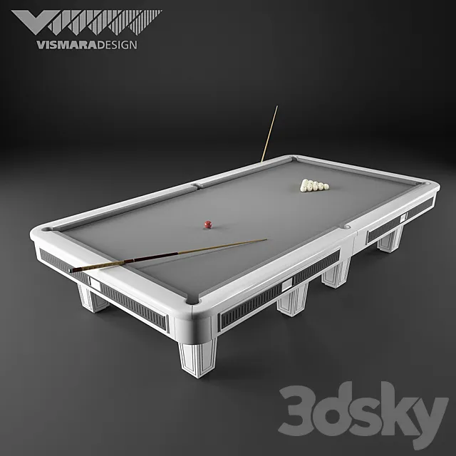 Pool table Vismara Design RUSSIAN POOL – ART DECO 3D Model