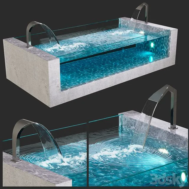 Pool waterfalls Aquaviva Victoria Aquaviva Gusak 3D Model