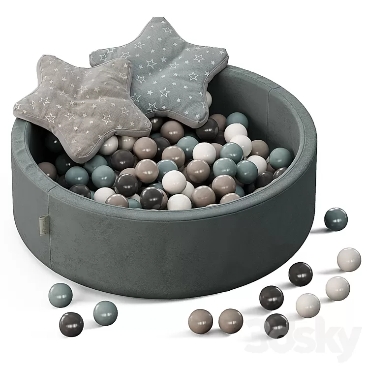 Pool with balls by Misioo 3D Model Free Download