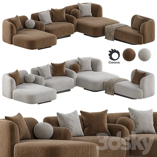 Pop Sofa Meridienne 3D Model Pop Sofa Meridienne 3D Model