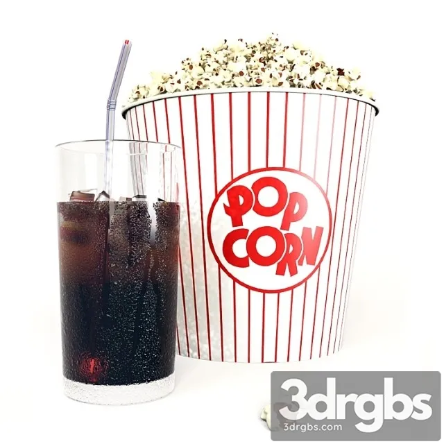 Popcorn and cola 3D Model Download