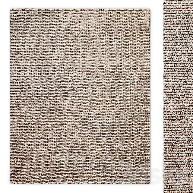 Popcorn Loop Handwoven Rug RH 3D Model
