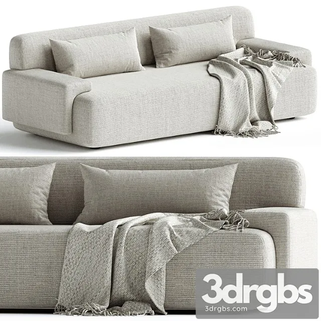 Popus Editions Lena 3 Seater Sofa In Egg Shell Off White Como Velvet Fabric 3D Model Download Popus Editions Lena 3 Seater Sofa In Egg Shell Off White Como Velvet Fabric 3D Model Download