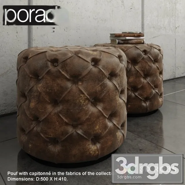 Porada Alcide Pouf 3D Model Download