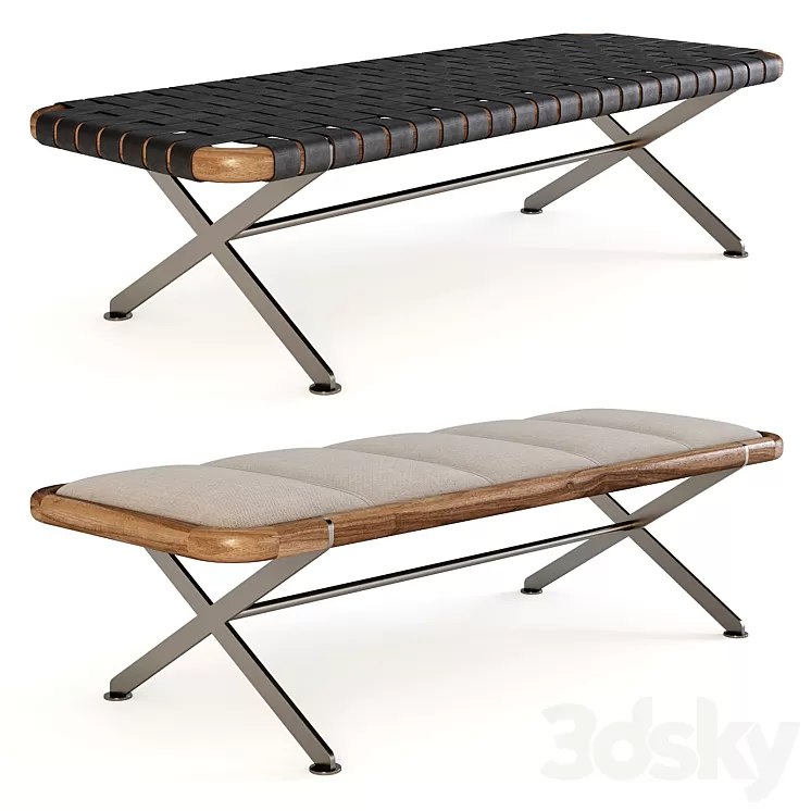 Porada: Bench – Axxia and Axxia Cuoio 3D Model