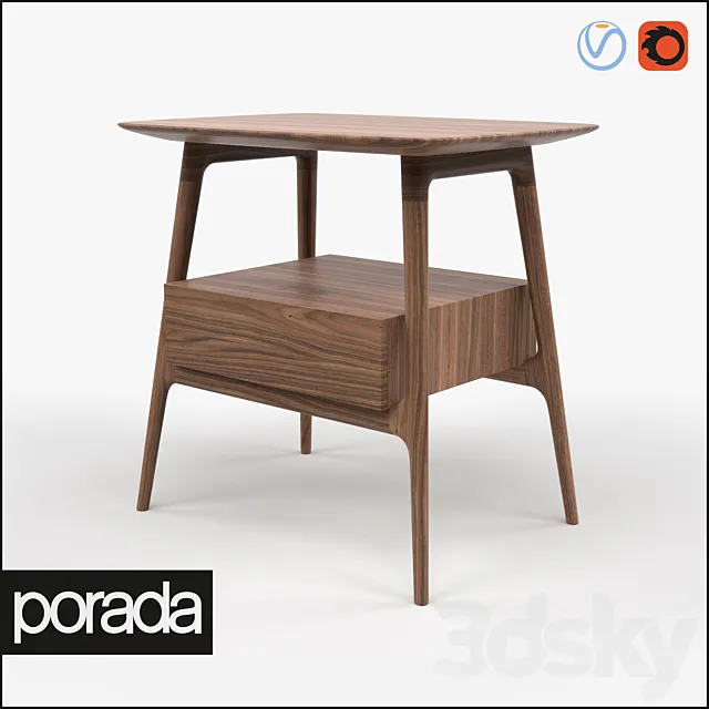 Porada Bilot Bedside Table 3D Model