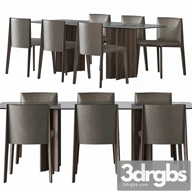 Porada dining set v4 2 3D Model Download