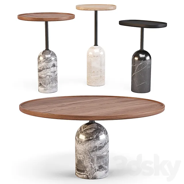 Porada: Ekero – Coffee and Side Tables 3D Model Porada: Ekero – Coffee and Side Tables 3D Model