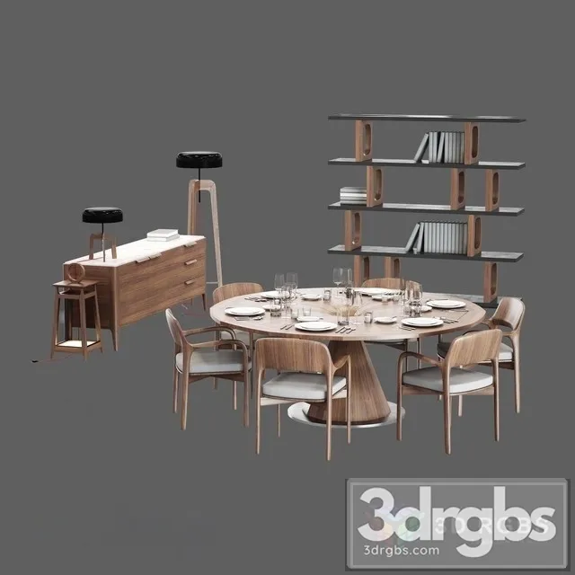 Porada Funiture Set 3D Model Download