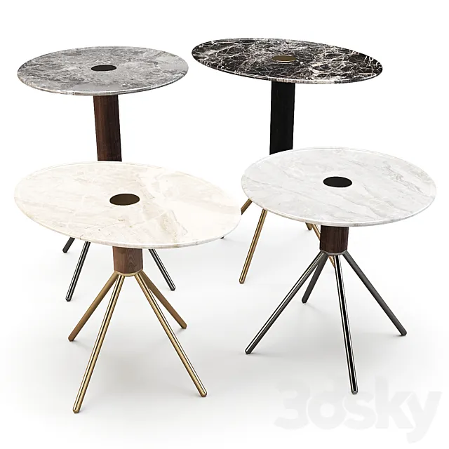Porada: Jelly Marmo – Side Tables 3D Model