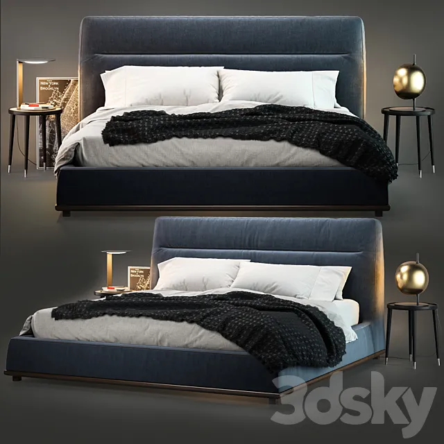 Porada kirk bed 3DModel - 3DSKY Decor Helper