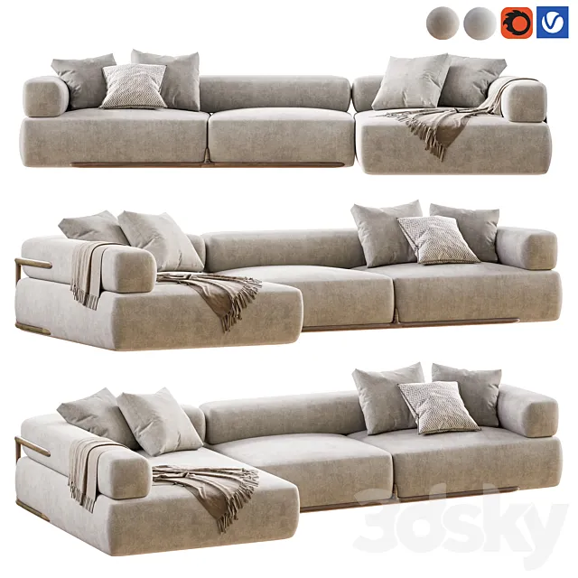 Porada Klem Lshaped Sofa 3D Model Porada Klem Lshaped Sofa 3D Model