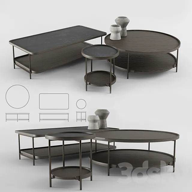 Porada koster coffe table 3D Model Porada koster coffe table 3D Model