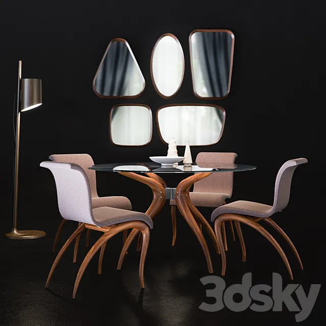 Porada Retro Anxie Stick Mix set 3D Model Porada Retro Anxie Stick Mix set 3D Model