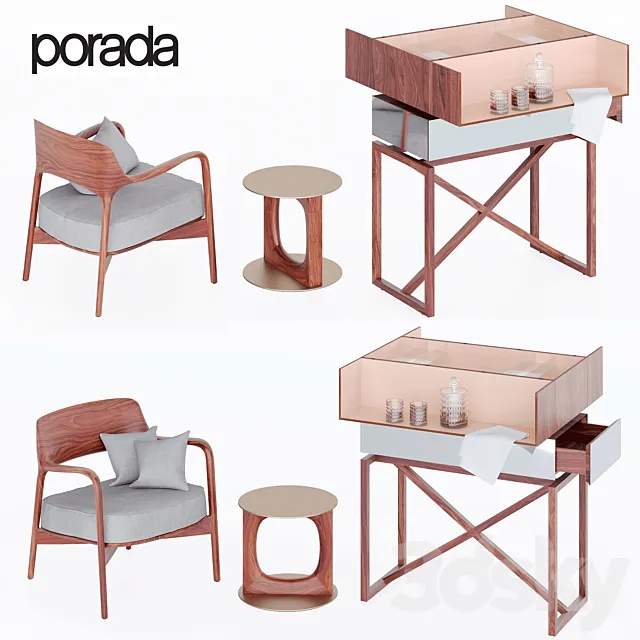 Porada Set 3D Model Porada Set 3D Model