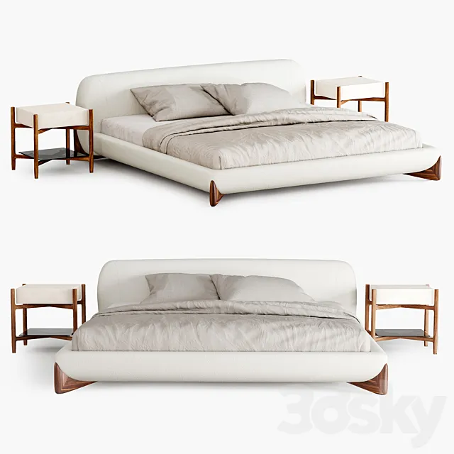 PORADA SOFTBAY BED 3DModel PORADA SOFTBAY BED 3DModel