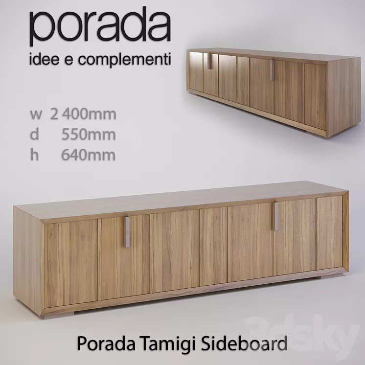 Porada Tamigi Sideboard 3D Model