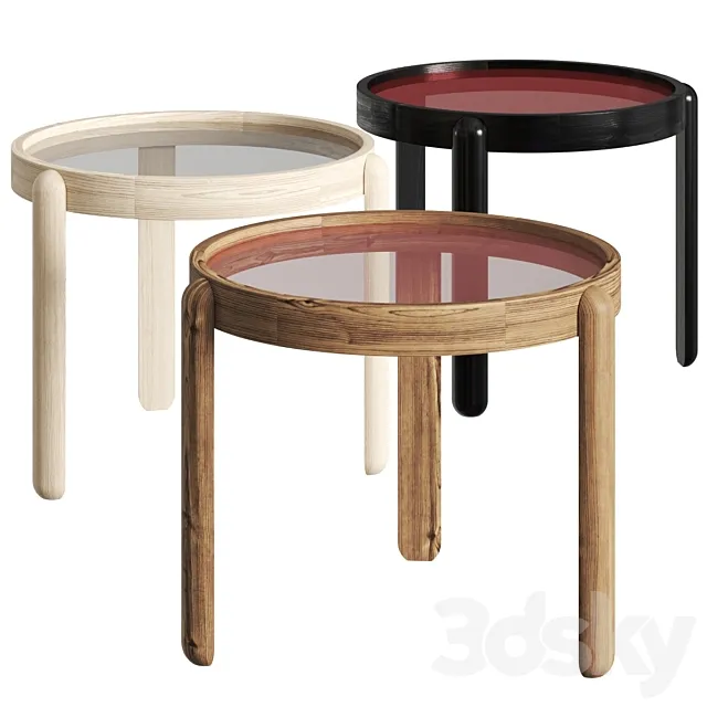 Porada Trittico Coffee Tables 3DModel Porada Trittico Coffee Tables 3DModel