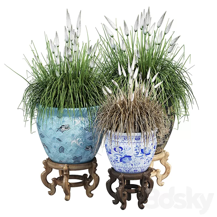 Porcelain grass 3D Model Free Download