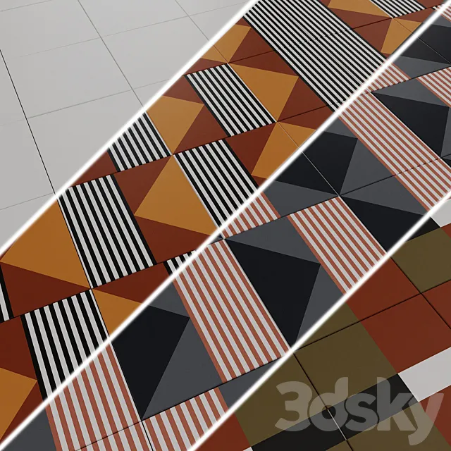 Porcelain stoneware tiles EQUIPE BAUHOME 20×20 3D Model Porcelain stoneware tiles EQUIPE BAUHOME 20×20 3D Model