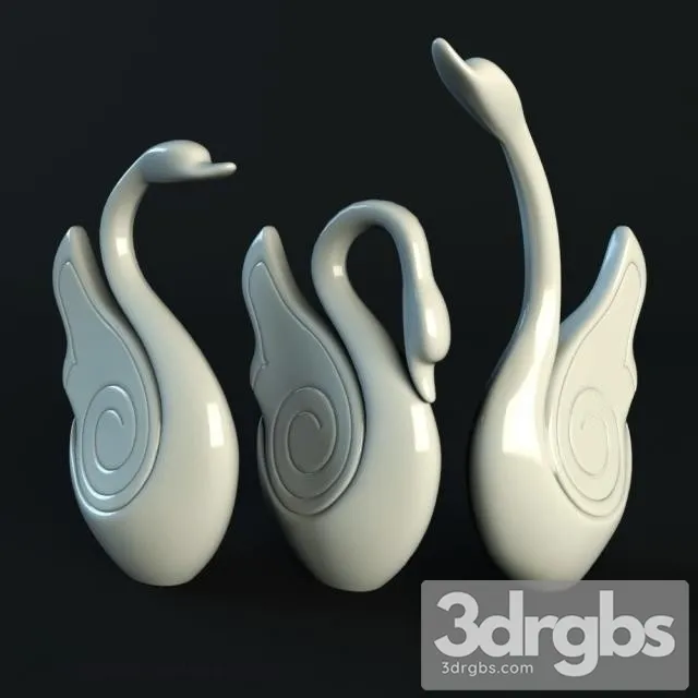 Porcelain Swan 3D Model Download