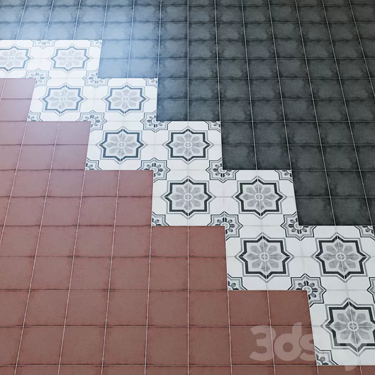 Porcelain tile collection EQUIPE ART NOUVEAU / EKIPE AR NUVO 20×20 3D Model