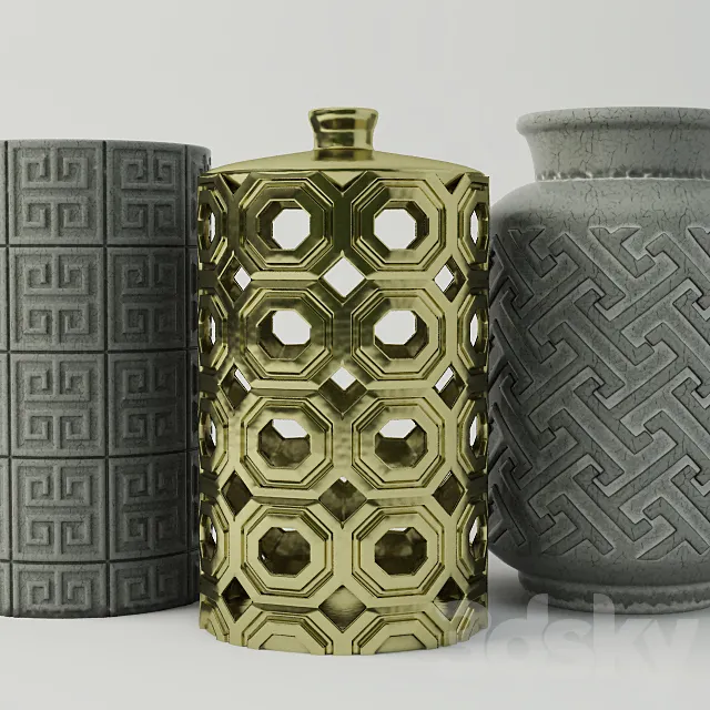Porcelain Vases 3D Model