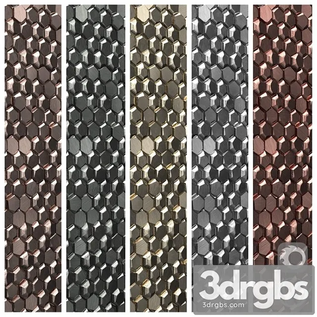 Porcelanosa gravity aluminum 3d hexagon 3D Model Download