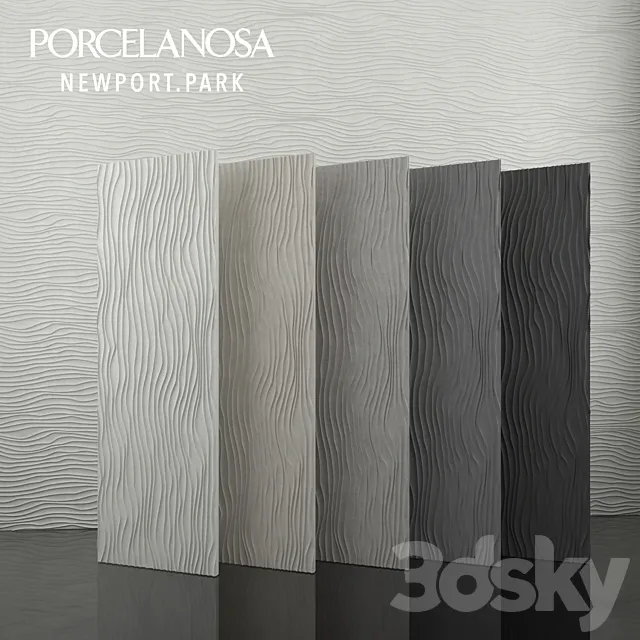 PORCELANOSA NEWPORT PARK tile wave 3DModel PORCELANOSA NEWPORT PARK tile wave 3DModel