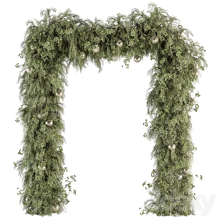 porch decorating Christmas – Christmas Set 32 3D Model Free Download