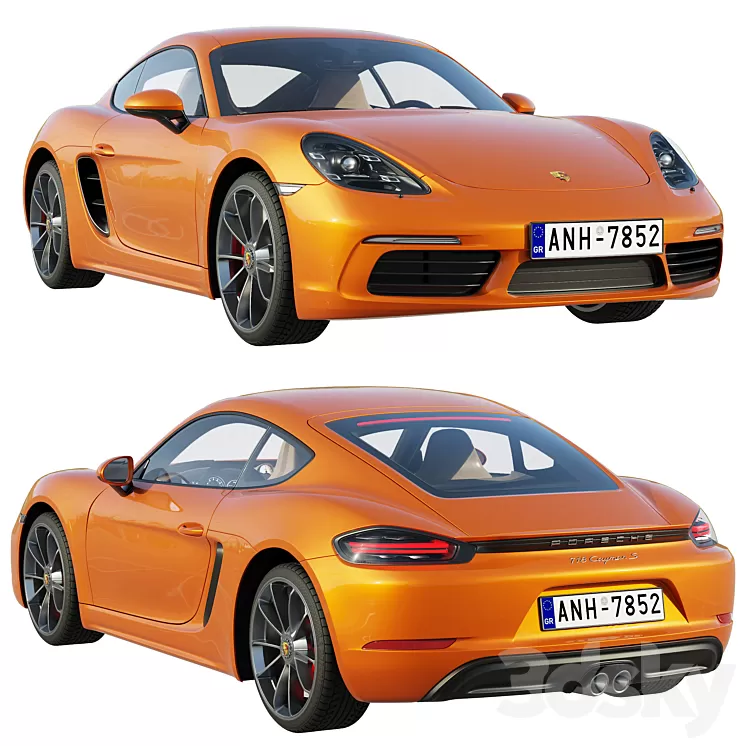 Porsche 718 Cayman S 3D Model