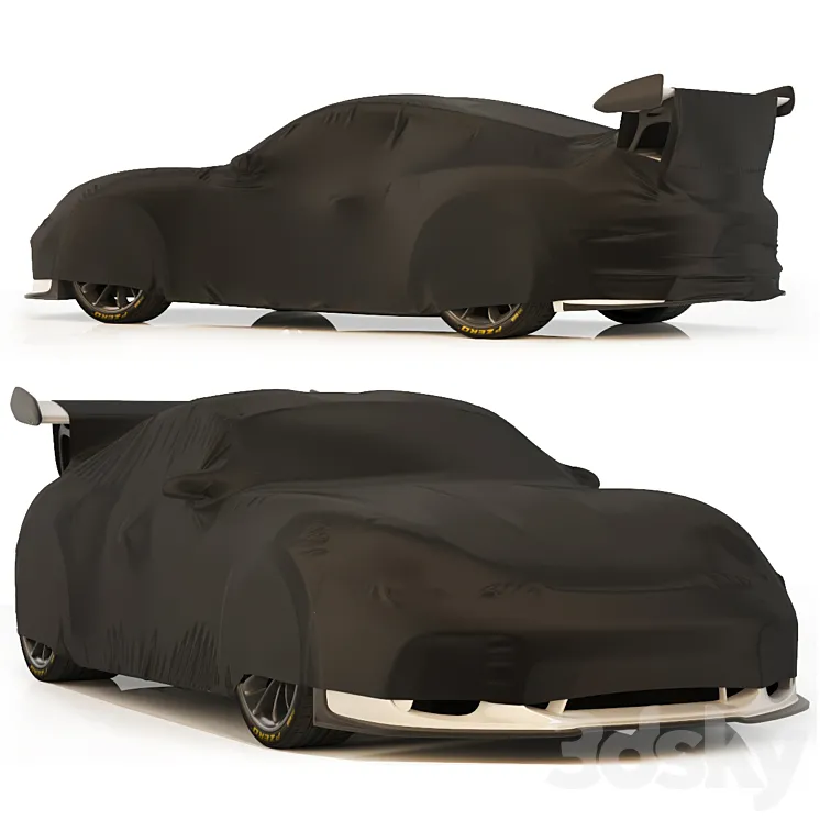 Porsche 911 gt3 rs under the cover 3D Model Free Download