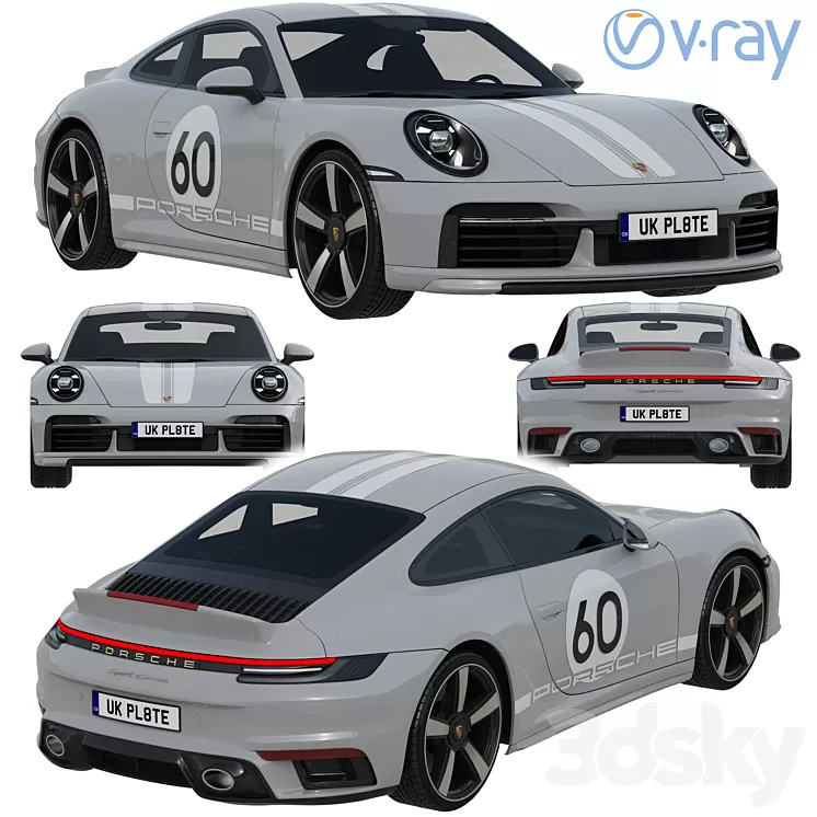 Porsche 911 Sport Classic 2023 3D Model Free Download