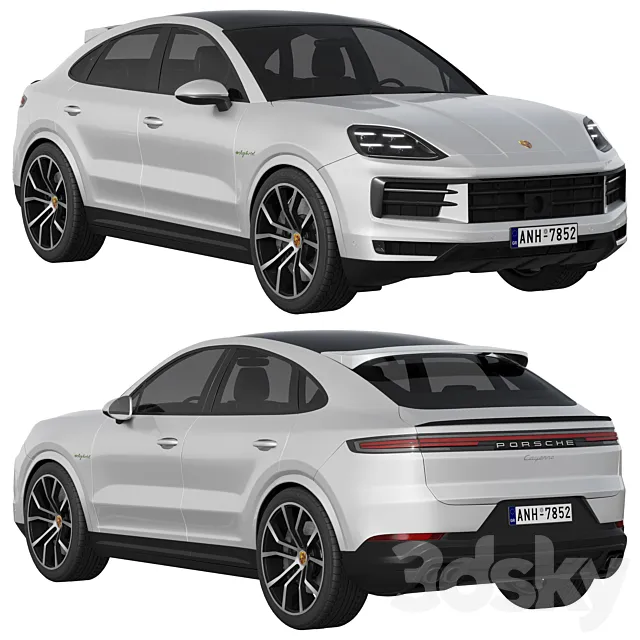 Porsche Cayenne E-Hybrid Coupé 2024 3D Model