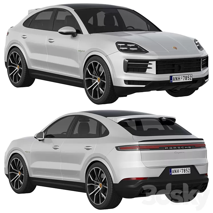 Porsche Cayenne E-Hybrid Coupé 2024 3D Model Free Download
